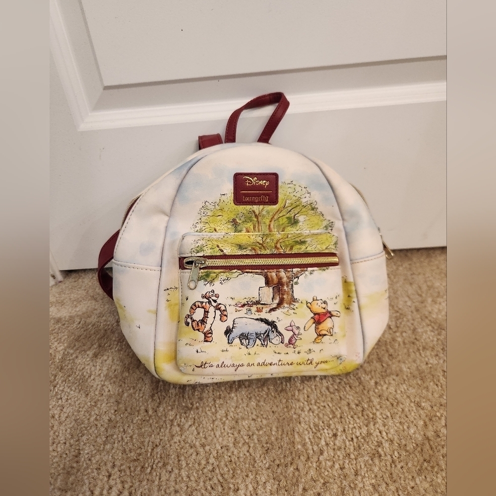 Disney Loungefly Winnie Pooh & Friends Always Adventure Sketch Mini Backpack  #O
